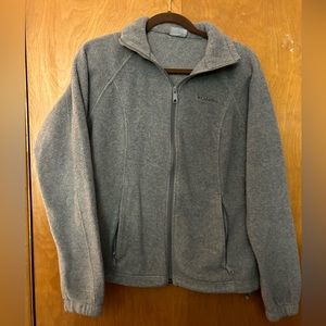 Columbia, grey, zip up, medium, perfect condition, used
